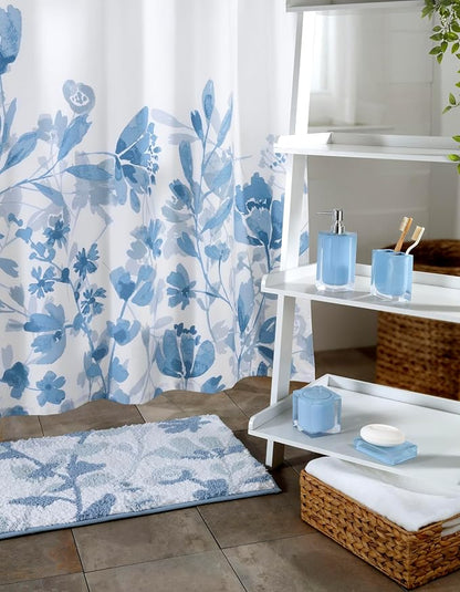 Izod - Hand Towels, Soft & Absorbent Cotton, Floral Bathroom Decor, Set of 2 (Mystic Collection, White)