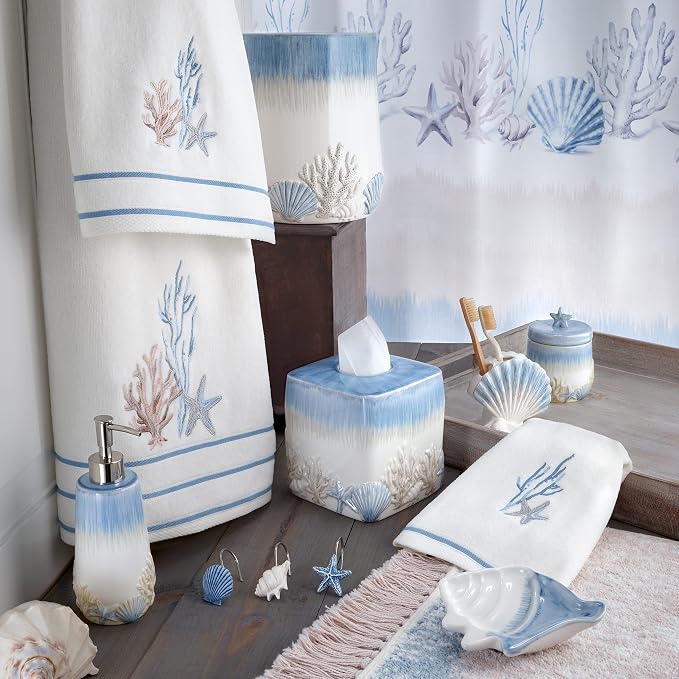 Avanti Linens - Bath Towel, Soft & Absorbent Cotton Towel (Abstract Coastal Collection)