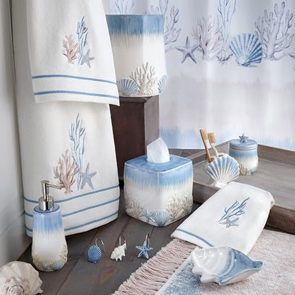 Avanti Linens - Soap Dish, Countertop Decor, Coastal Inspired Bathroom Accessories (Abstract Coastal Collection)