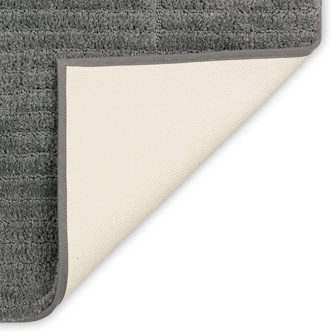 Mohawk Home Sanctuary Casual Solid Gray 1' 5" X 2' Bath Mat Perfect for Bathroom