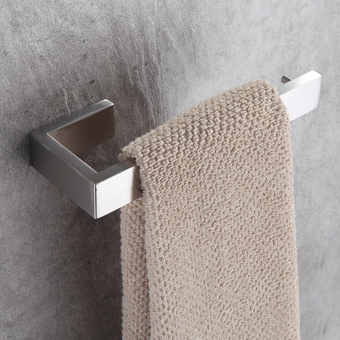Fapully Four Piece Bathroom Accessories Set Stainless Steel Brushed Nickel | Wall Mounted,Towel Bar Set