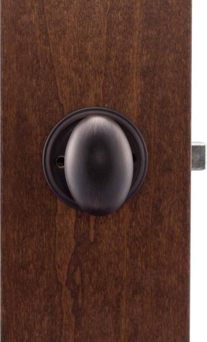 Copper Creek EK2020TB Egg Door Knob, Passage Function, 1 Pack, in Tuscan Bronze