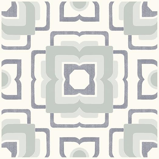 FloorPops 12-in by 12-in Teal Posey Vinyl Peel & Stick Floor Tiles (10 Tiles), (10 sq.ft./Carton)