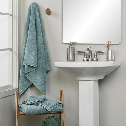 SKL Home CloudSoft Hand Towel Set, 2-Piece, 100% Cotton Luxury, Teal | Premium spa-level quality. 600 GSM weight. Ultra plush & absorbent. For use in the bathroom, kitchen, bar or any sink space.