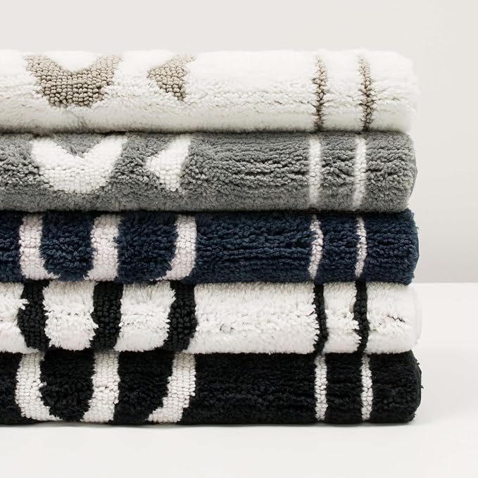 Mohawk Home His Casual Novelty; Solid Navy Blue 1' 5" X 2' Bath Mat Perfect for Bathroom
