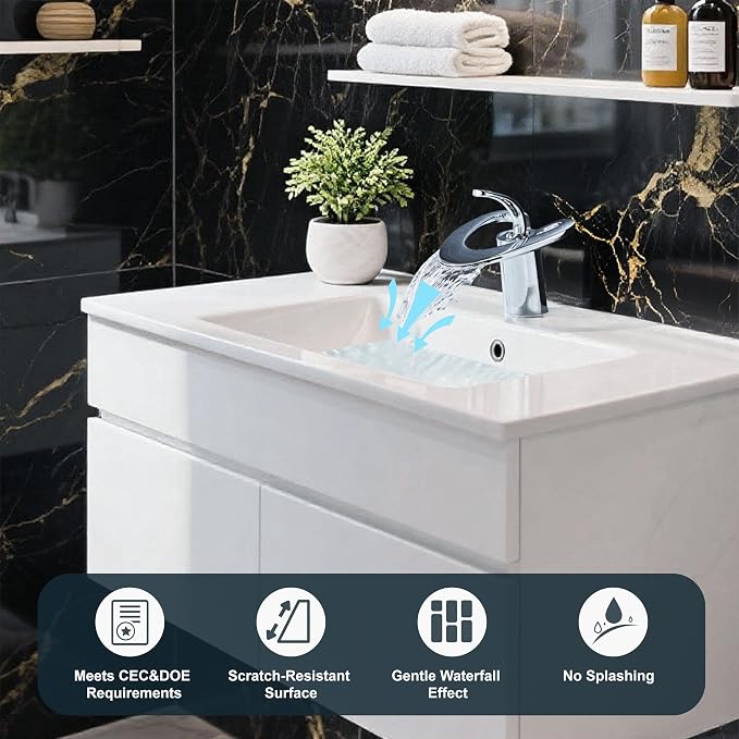 Chrome Waterfall Vessel Sink Single Hole 1 Handle Lever Vanity Brass Modern Elegant Bathroom Faucets, Unique Copper One Hole Hollow Faucet, Lavabos de Bano modernos