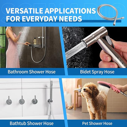 Extra Long Replacement Shower Hose Extension Handheld Shower Head Hose 70 Inches Flexible and Durable with Brass Insert and Nut