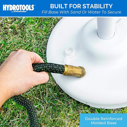 SWIMLINE HYDROTOOLS 89032 Free Standing Poolside Adjustable-Towel Rack With Water Weighted Base Three Arms Tier For Outdoors & Indoors Pool Patio Bathroom Accessory Holder Bar Drying-Stand | Keeps towels off the deck, organized, and drying within reach...