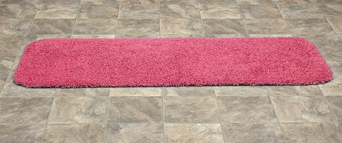 Garland Rug Jazz Nylon Washable 22 in. x 60 in. Pink Bath Rug Soft, Absorbent, and Stylish for Your Bathroom