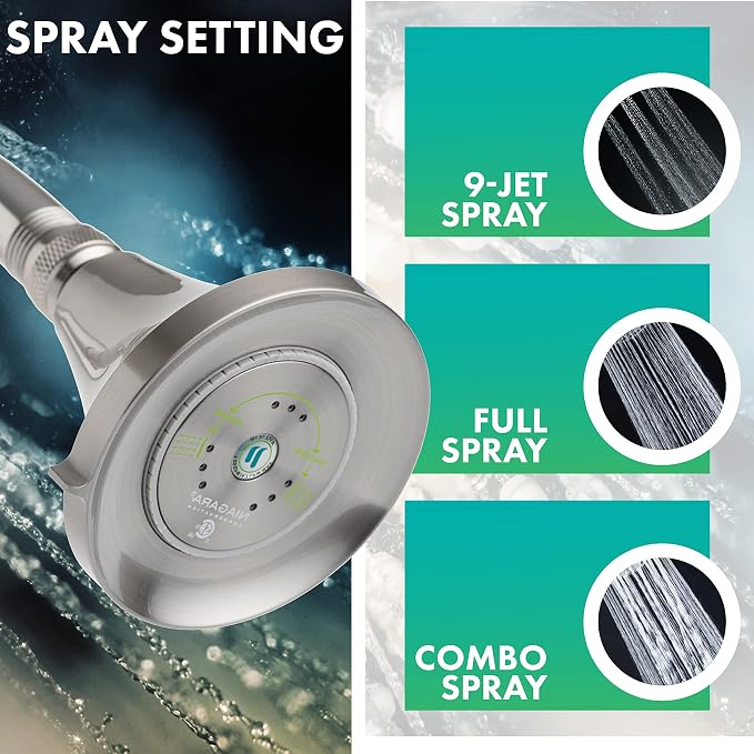 Niagra Conservation N3917BN Earth Luxe High Efficiency Showerhead, Brushed Nickel