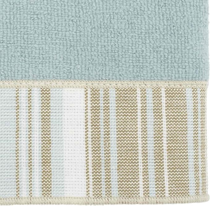 Avanti Linens - 3pc Towel Set, Soft & Absorbent Cotton, Coastal Home Decor (By The Sea Collection, Mineral)