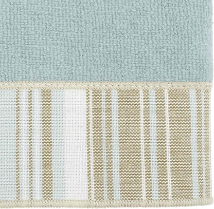 Avanti Linens - 3pc Towel Set, Soft & Absorbent Cotton, Coastal Home Decor (By The Sea Collection, Mineral)