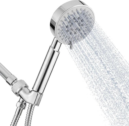 SOLVEX Shower Head with Handheld,High Pressure 5-mode Handheld Shower Head,Anti-clog Nozzles High Flow Hand Held Shower Head,Stainless Steel Leakproof Hose&Adjustable Bracket SP-92052
