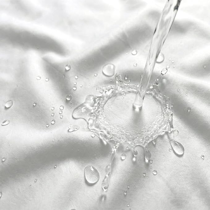 Waterproof Fabric Shower Curtain Liner, TPU Coated, PEVA-Free & Odorless, Hotel Quality, 3 Magnets, Rust-Proof Metal Grommets, Machine Washable, White, 36x72 Inch