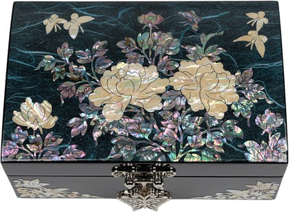 Mother of Pearl Jewelry Organizer Box - Birthday, Wedding, Anniversary, Christmas Birthday Gifts for Women