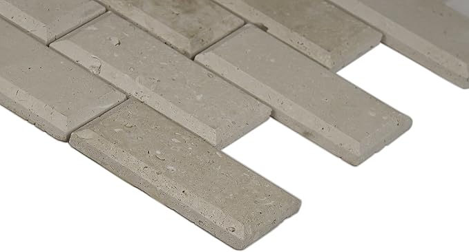 MSI Tuscany Ivory Honed Beveled Travertine Subway Tile for Kitchen Backsplash, Wall Tile for Bathroom, Accent Wall Tile, Shower Wall Tile,Sample