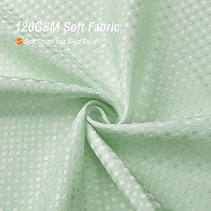 Extra Long Mint Green Fabric Shower Curtain, 72 x 84 | Tall Cloth-Textured Shower Curtain for Bathroom, Water Repellent, Machine Washable