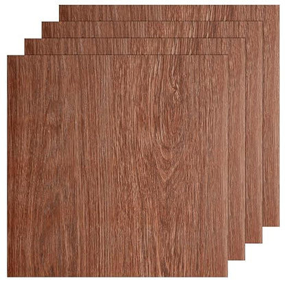 40 Sheet Vinyl Flooring 12” x 12” Peel and Stick Floor Tile Waterproof Walnut Wood Vinyl Floor Tiles Clearance Self Adhesive Floor Tiles Sticky Laminate Flooring Stick on Bathroom Kitchen RV