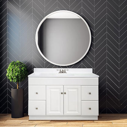 Design House Wyndham 48 Inch Bathroom Vanity, Ready to Assemble, Solid Wood, White, 597278
