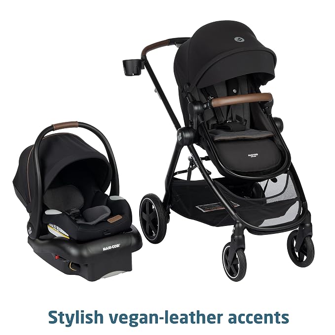 Maxi-Cosi Zelia 2 Luxe 5-in-1 Modular Travel System, New Hope Black