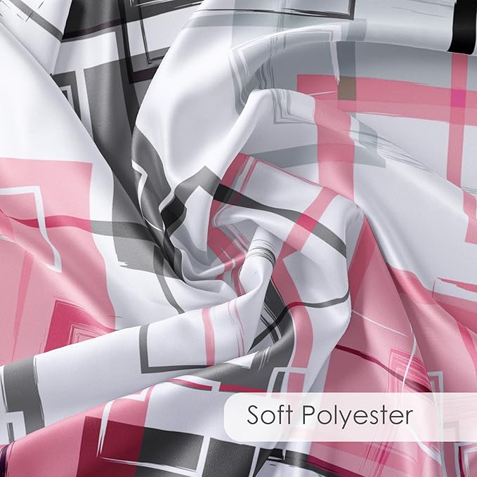Pink and White Geometric Modern Shower Curtain for Bathroom Decor,Black and Grey Abstract Striped Shower Curtain with Hooks Mid Century Minimalist Bathroom Shower Curtain Set,72L X 72W inches