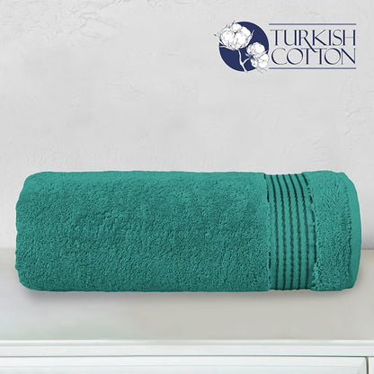 Elegant Comfort Premium Turkish Cotton 1 Piece Jumbo Bath Towel - 35 x 70 inch, Luxurious Hotel Spa Quality 100% Turkish Cotton Large Bath Towel - Highly Absorbent - Soft Bathroom Towel, Turquoise