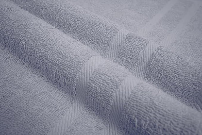Looperry 6 Pack Small Bath Towel Set - 100% Cotton 23x46 Shower Towels in 450 GSM. Lightweight & Absorbent Quick Dry Gym Towel for Showering, Pet Drying, Spas & Salons. Terry Ringspun Towels (Grey)