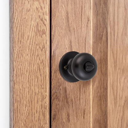 Design House 778944 Cambridge 2-Way Adjustable Privacy Door Knob for Bathroom Bedroom, Matte Black