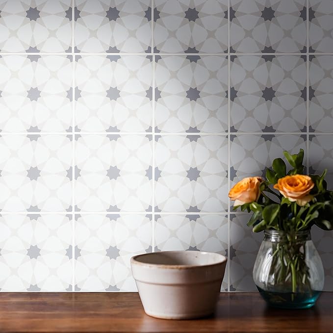 MSI Zoudia Encaustic 8 in. x 8 in. Matte Porcelain Wall & Floor Tile – Bathroom, Kitchen Backsplash, or Countertop