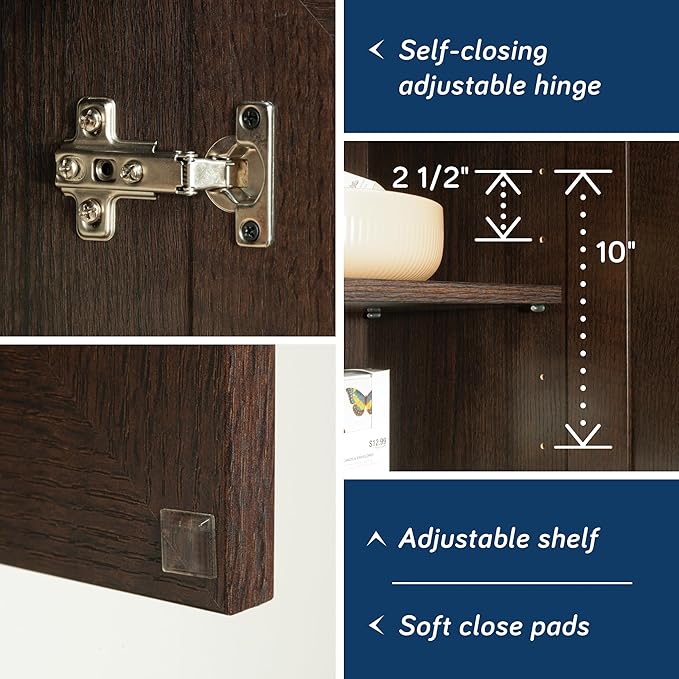 Sauder Homeplus Hanging Cabinet, Dakota Oak Finish