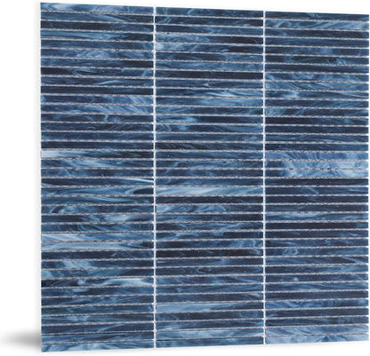Glass Mosaic Tile Backsplash Blue 12 Inch 5 sq.ft | Elegance for Kitchen Bathroom and Shower Backsplash 5-Pack