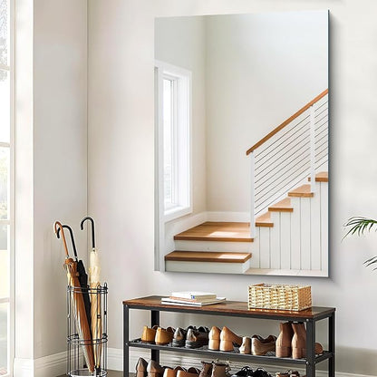 CILIBER Frameless Mirror, 55x36 Mirrors for Wall, Large Bathroom Mirror for Over Sink, Rectangle Frameless Vanity Mirror with Polished Edge, 3mm Tempered Glass, Hangs Horizontally or Vertically