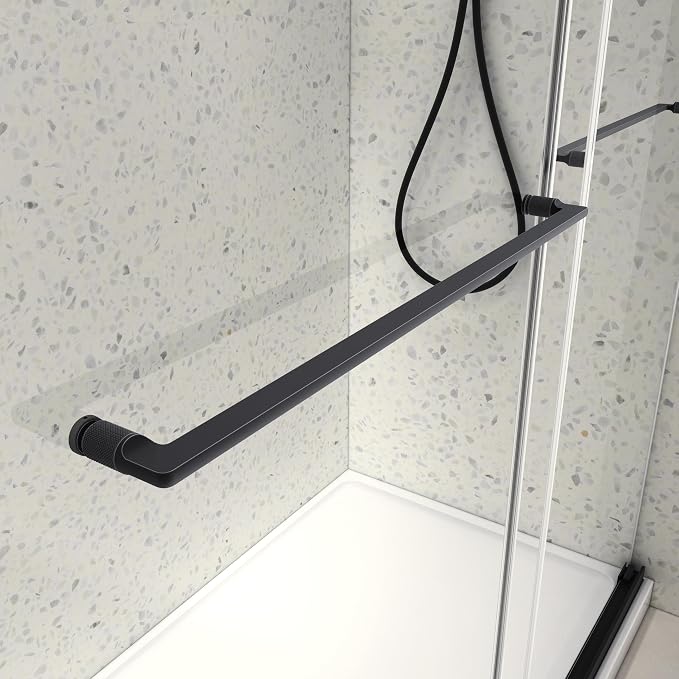 Frameless Shower Door 54"x76"-5/16"(8mm) Tempered Glass Double Sliding Bathroom Door,Matte Black,Adjustable Soft Closing Design for Spa,Bathrooms (SGCC Certified)