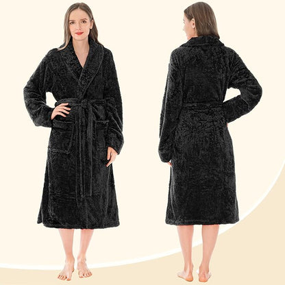 PAVILIA Premium Womens Plush Soft Robe Fluffy, Warm, Fleece Sherpa Shaggy Bathrobe