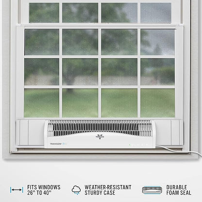 Vornado TRANSOM AE Window Fan Works with Alexa, 4 Speeds, Reversible Exhaust Mode, Weather Resistant Case, Whole Room,White