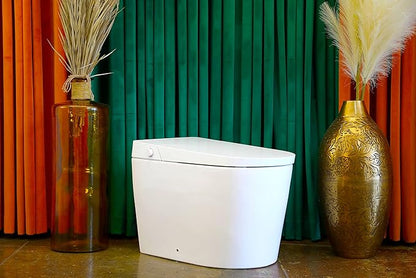 ALPHA BIDET UXT Pearl Bidet Toilet Combination | 1.28GPF Smart Toilet w/Next Gen Bidet | ADA Chair Height | Automatic Lid and Seat | Automatic Flushing | Endless Warm Water | 3 Year Warranty