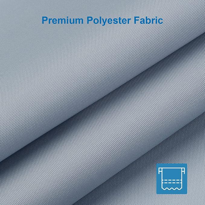 Amazer Light Gray Shower Curtain Liner, Light Gray Fabric Shower Liner, 2-in-1 Bathroom Shower Curtain and Liner, 12 Grommet Holes, Water Proof, Machine Washable, Hotel Quality, 72 x 72 Inches