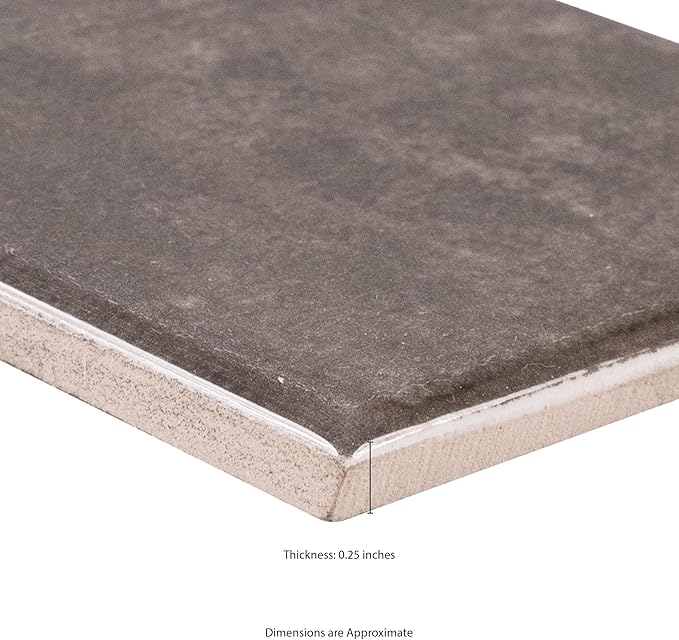 M S International Renzo Storm Glossy Ceramic Subway Tile for Bathroom, Kitchen Backsplash, Accent Wall, and Shower - Sample