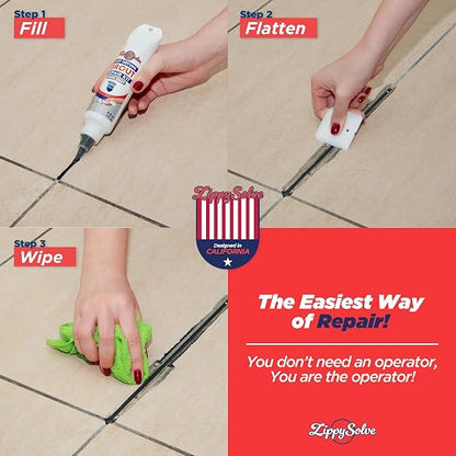 Tile Grout Repair Kit, Refresh Tile (8.8oz Dark Grey/Anthracite) | Restore & Renew Tile Joints, Fast-Drying Grout Sealer & Paint, Squeeze Tube for Bathroom, Shower & Kitchen Floors, Waterproof
