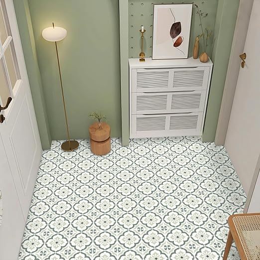 MORCART Peel and Stick Floor Tile, 20Pcs - 7.87" x 7.87" Vinyl Flooring Waterproof DIY Flooring for Bathroom, Kitchen, Fireplace, Pet House, Wall, Stairs, Bedrooms