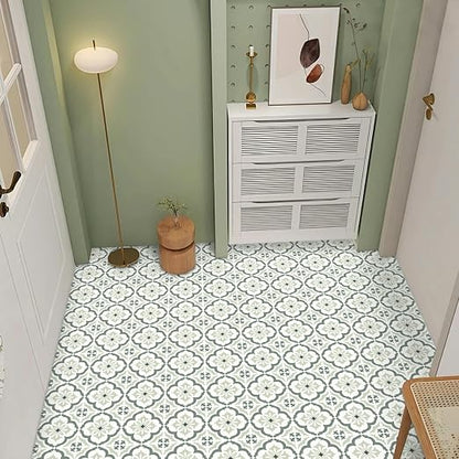 MORCART Peel and Stick Floor Tile, 20Pcs - 7.87" x 7.87" Vinyl Flooring Waterproof DIY Flooring for Bathroom, Kitchen, Fireplace, Pet House, Wall, Stairs, Bedrooms