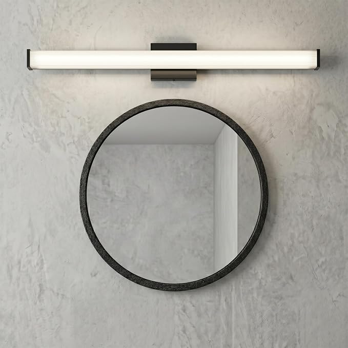 URSOLA 36" Modern LED Bathroom Light Fixtures, Matte Black 3CCT Dimmable Bathroom Vanity Light Over Mirror, Bathroom Vanity Bath Bar Lights with Double Layer Acrylic Shade