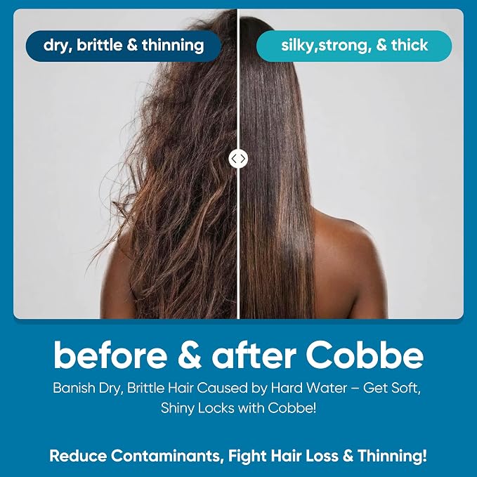 Cobbe Filtered Shower Head with Handheld, Water Softener for Hard Water | High Pressure 6 Spray Mode Showerhead with Filters - Remove Chlorine&Harmful Substances - Reduces Dry Itchy Skin, Matte Black