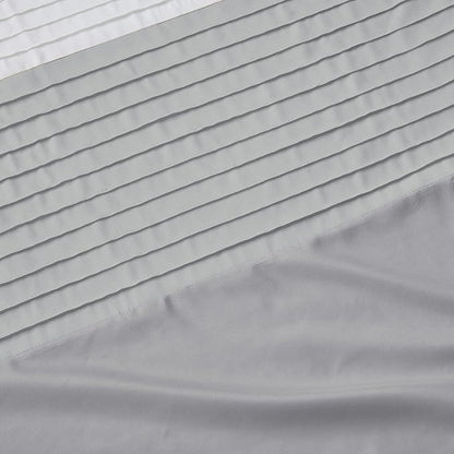 Comfort Spaces Windsor Bathroom Shower Pieced Ruffle Pattern Modern Elegant Microfiber Fabric Bath Curtains, 72x72, Gray | Microfiber, Adds Privacy, Machine Washable, OEKO-TEX Certified