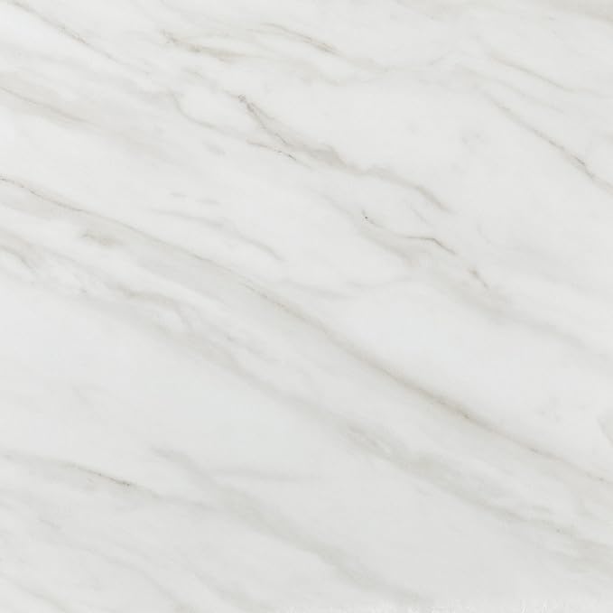 Daltile Perpetuo 24" x 24" Marble Look Porcelain Floor Tile in Polished Timeless White for Kitchen, Bathroom, Living Room Floors | (4 PC Per Carton) (15.2 SQFT Per Carton)
