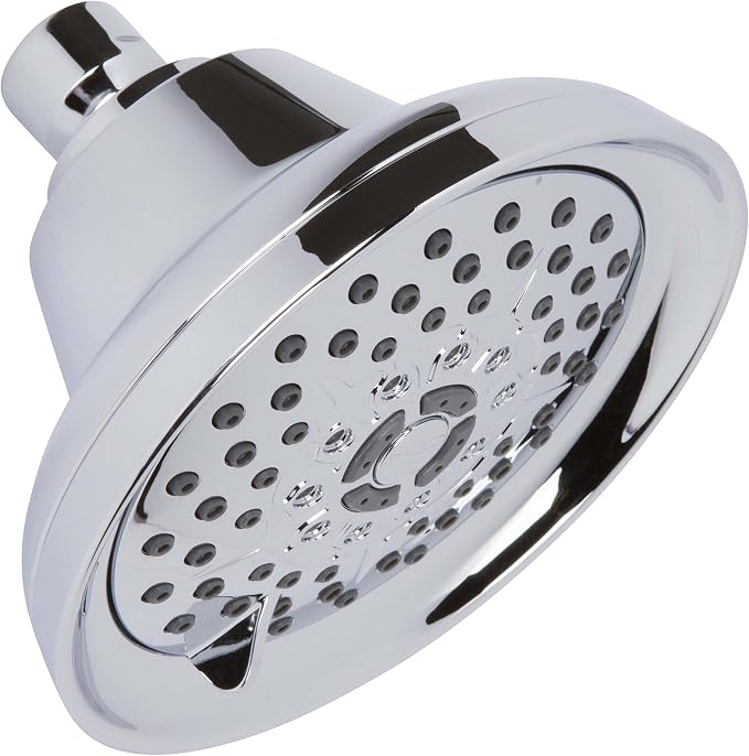 Aqua Elegante Massage Shower Head With Mist - 2.5 GPM - Polished Chrome | High Pressure Boosting, 6 Function Adjustable Massaging Rainfall Showerhead For Low Flow Baths With Water Saving Nozzles