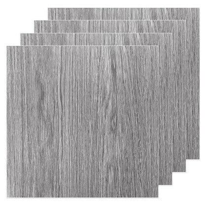 Vinyl Flooring 12"x12" Peel and Stick Floor Tile Vertical Grey Wood | 40 Sheet Waterproof Vinyl Floor Tiles Self Adhesive Floor Tiles Clearance Sticky Laminate Flooring Stick on Bathroom Kitchen