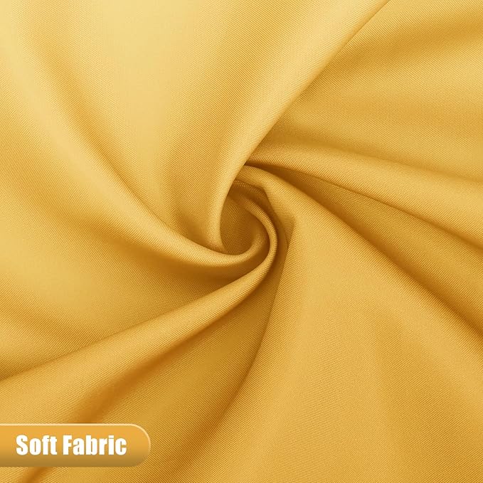 OLANLY Luxury Yellow and White Ombre Shower Curtain Sets with 12 Hooks, Waterproof and Washable Decorative Shower Curtains for Bathroom, 72x72 Inches