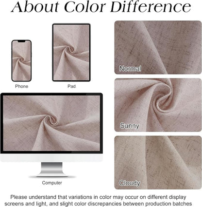 Linen Shower Curtain 80 Inch Long for Bathroom Boho Farmhouse Fabric Shower Curtains Set with Hooks Neutral Cloth Modern Cottage Core Waterproof,White
