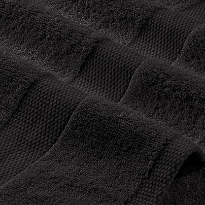 White Classic Black Hand Towels for Bathroom [12 Pack] Cotton Hand Towel Bulk for Gym, Kitchen and Spa, 16x27 Inches Soft Highly Absorbent Quick Dry Terry Salon Towels